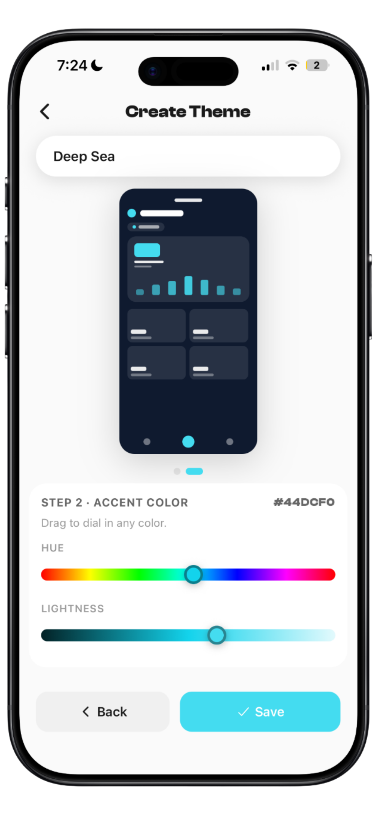 App themes screen